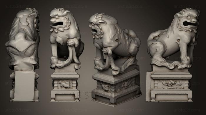 Figurines lions tigers sphinxes (STKL_0231) 3D model for CNC machine
